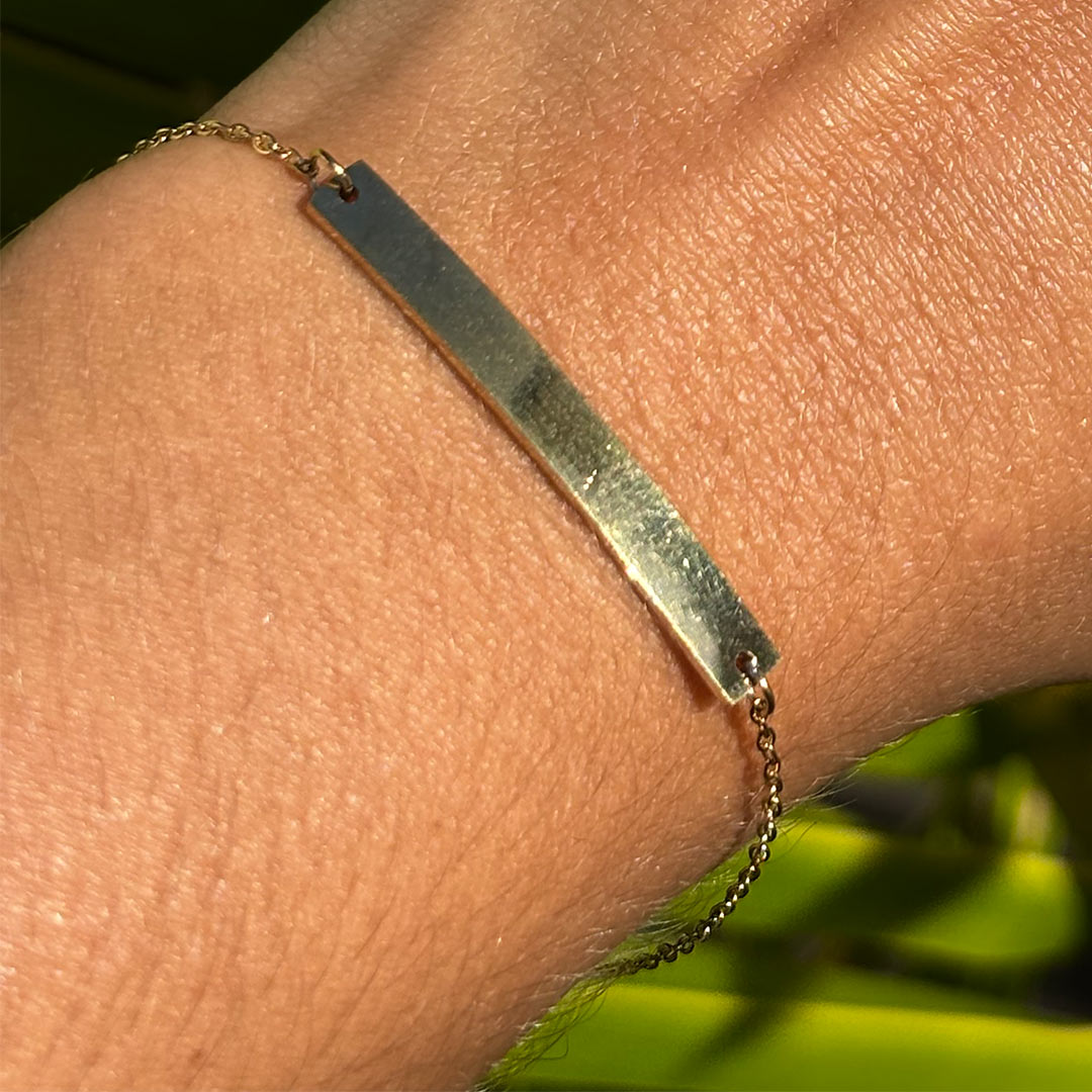 Bracelet Précieux doré - Médaillon personnalisable