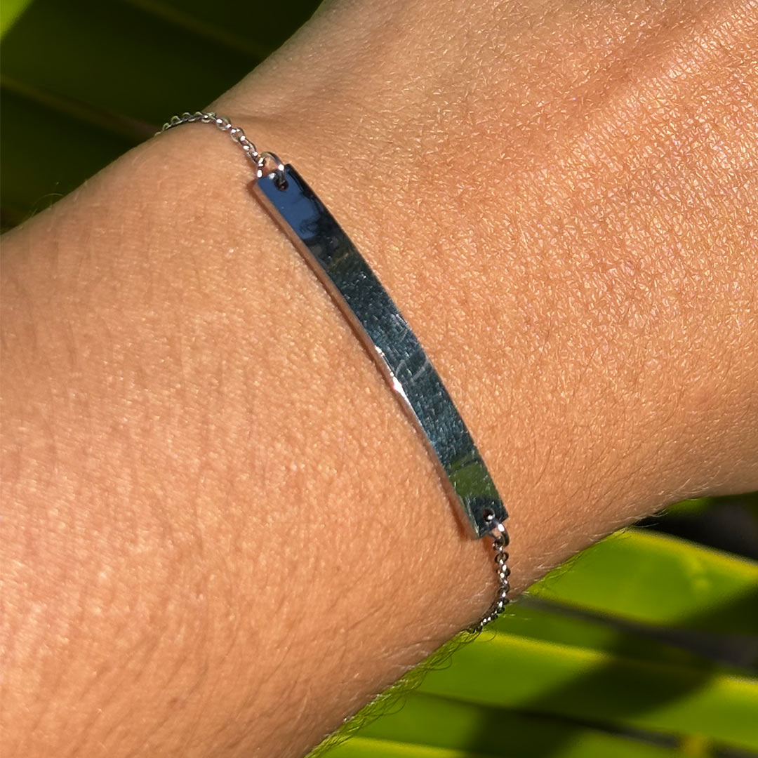 Bracelet Précieux argenté - Médaillon personnalisable