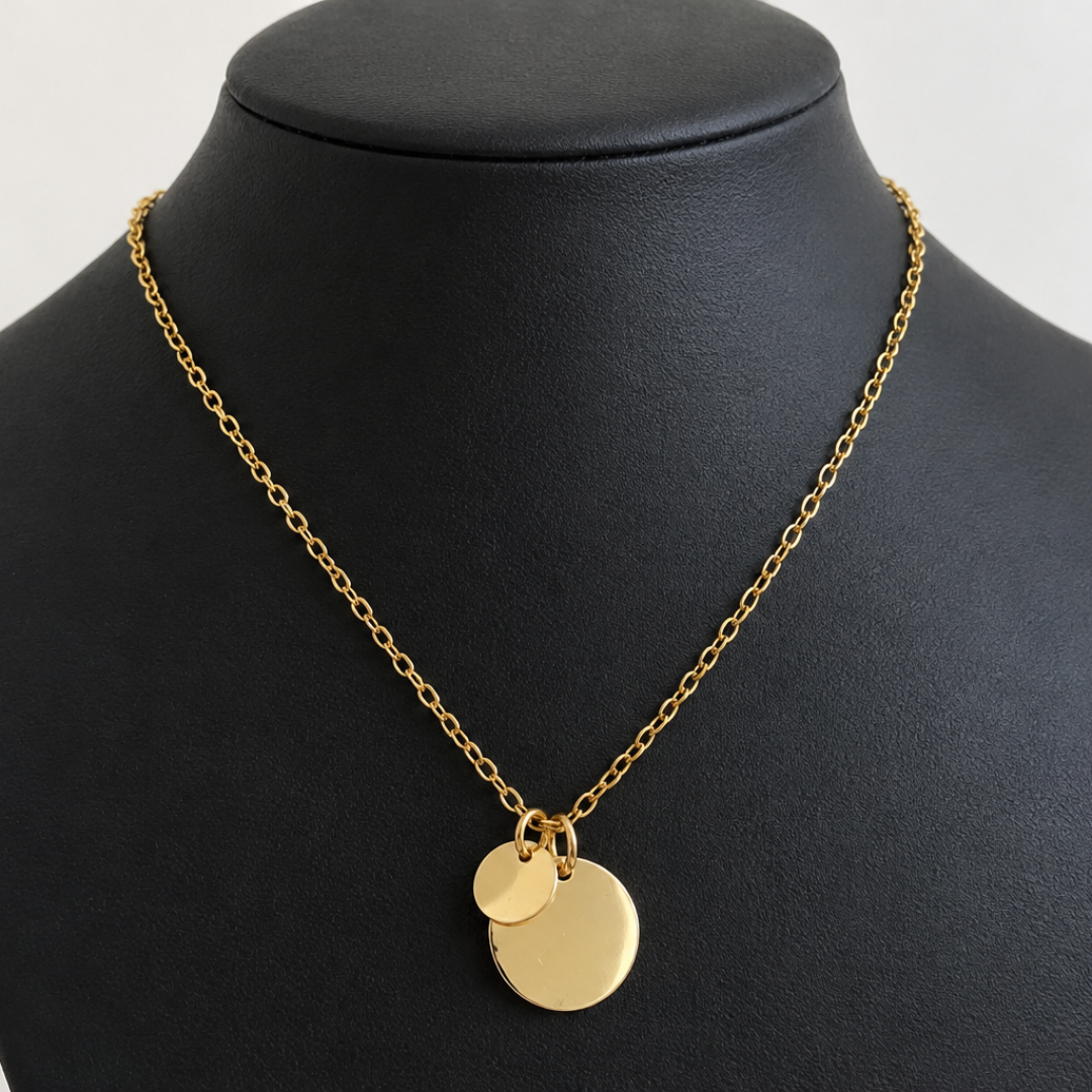 Collier Éternel doré – Médaillon personnalisable